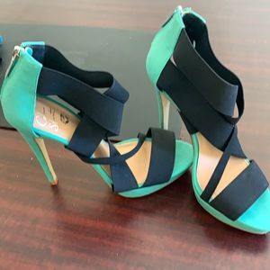 Colin Stuart tea and black stilettos